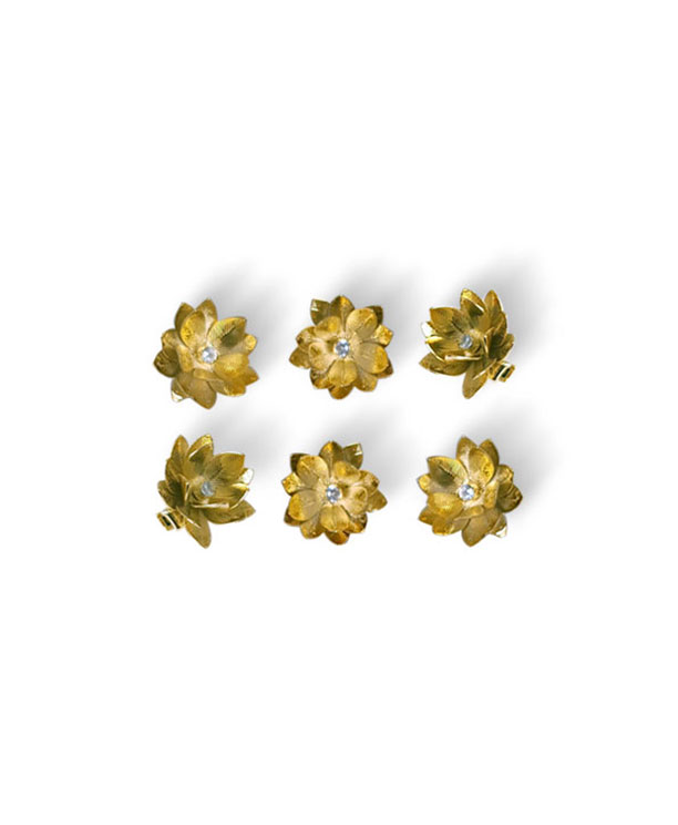 WATER LILY 6 Pcs silver/gold